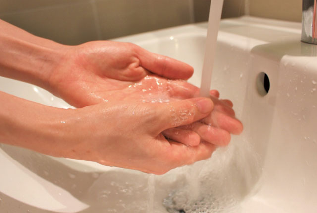 効果的な手洗、消毒を実践